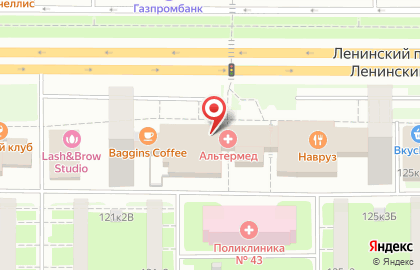 Магазин цифровой и бытовой техники DNS на метро Ленинский проспект на карте