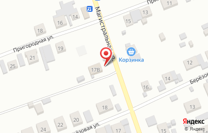 Супермаркет Корзинка на Пригородной улице на карте