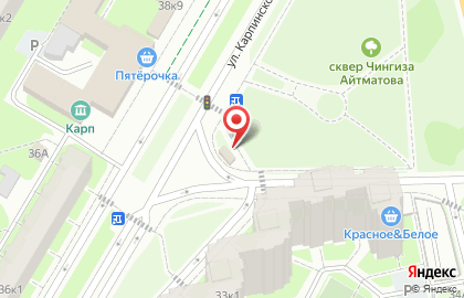 Магазин цветов на улице Карпинского на карте