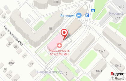 Поликлиника УФСИН России по Рязанской области в проезде Речников на карте