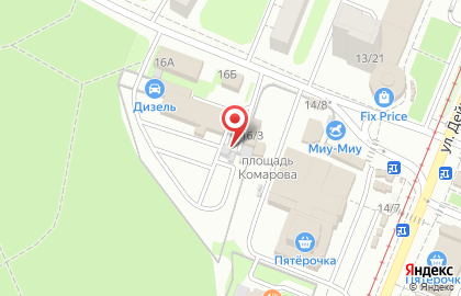 Автокомплекс Вираж на улице Комарова на карте