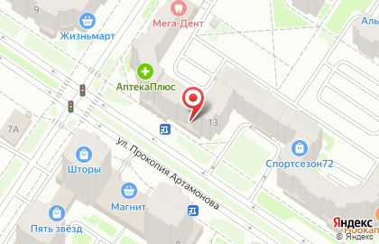 Интернет-магазин KleverFlowerShop на улице Прокопия Артамонова на карте