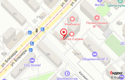 Киоск фастфудной продукции на Космической улице на карте