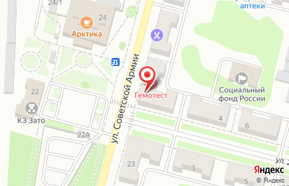 Агентство недвижимости Любимый город на улице Советской Армии на карте
