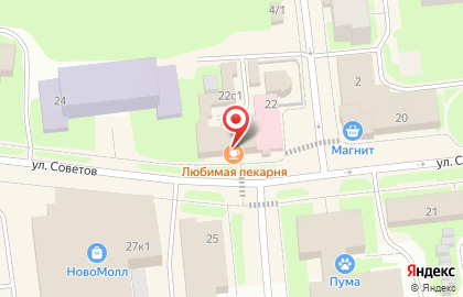 Магазин строительных материалов Строитель на улице Советов на карте