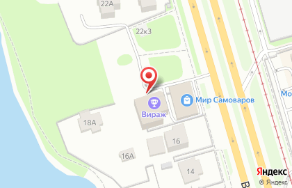 Ресторан Вираж на Выборгском шоссе на карте