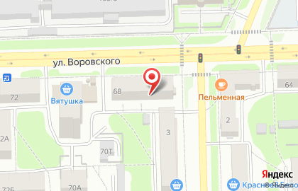 Микрофинансовая организация Ф.Б.Р. на улице Воровского, 68 на карте