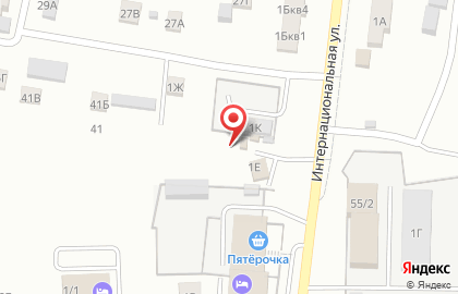Шиномонтажная мастерская на Интернациональной улице на карте