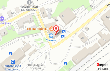 Магазин пиротехники Русский фейерверк на Вокзальной улице на карте