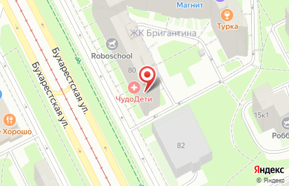 Мини-отель НАШ на Бухарестской улице на карте