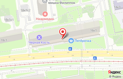 Супермаркет Пятёрочка на улице Героев Панфиловцев, 16 к 1 на карте