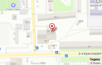Ремонтная мастерская на 2-ой Краснодарской улице, 96/6 на карте