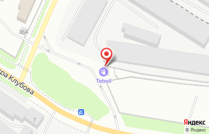 АЗС Shell на улице Александра Клубова на карте