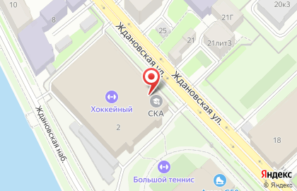 Хоккейный клуб СКА Санкт-Петербург в Петроградском районе на карте