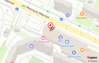 Магазин косметики YVES ROCHER в Беляево на карте