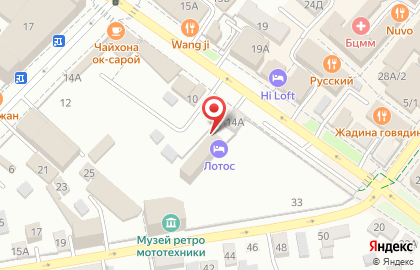 Гостиница Лотос в Иркутске на карте