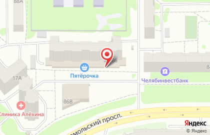 Банкомат АКБ Росбанк, Уральский филиал на Комсомольском проспекте, 86 на карте
