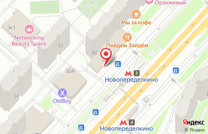 Магазин мясной продукции на Новопеределкино на карте