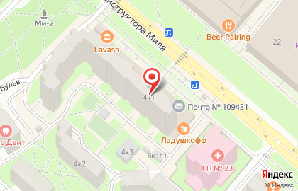Ателье в Москве на карте