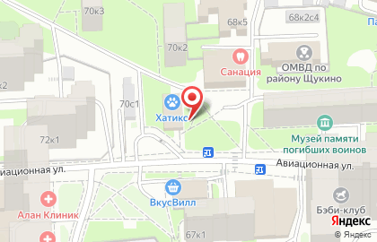 Ветеринарная клиника Хатико на Щукинской на карте