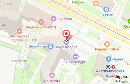 Банк Хоум Кредит в Санкт-Петербурге на карте