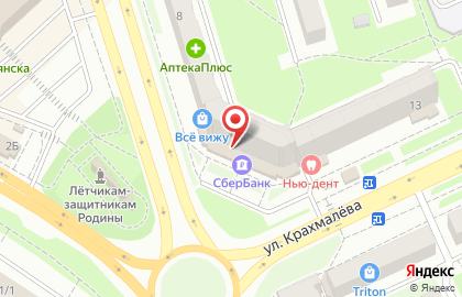 Аптека Брянскфармация на Авиационной улице на карте