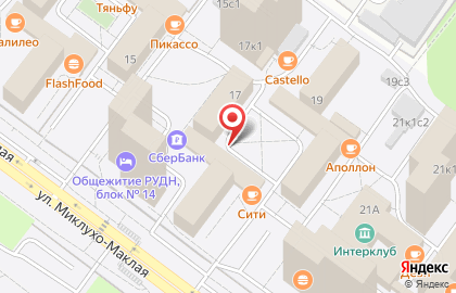 Российский университет дружбы народов в Москве на карте