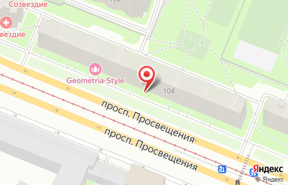 Центр ремонта зубных протезов в СПб на проспекте Просвещения на карте