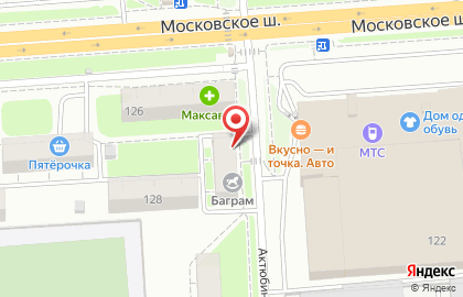 Продуктовый магазин на Актюбинской улице на карте