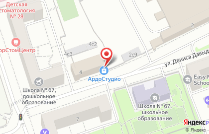 Торгово-производственная компания Ардо Студио на улице Дениса Давыдова на карте