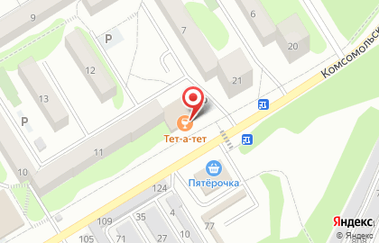 Кафе Тет-а-тет на улице Парковый микрорайон на карте