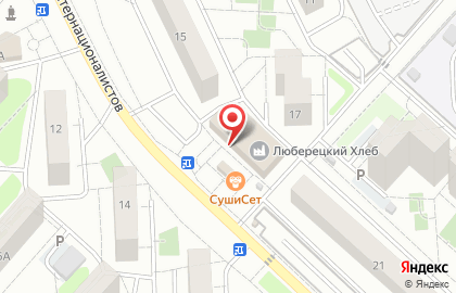 Супермаркет Аппетит на улице Воинов-Интернационалистов на карте