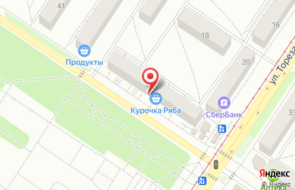 Продовольственный магазин Курочка Ряба в Заводском районе на карте