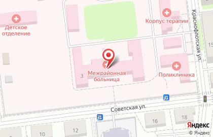 Кировская межрайонная больница на Советской улице, 3 в Кировске на карте