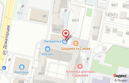 Банкомат Авангард на улице Доваторцев на карте