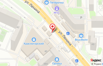 Киоск фастфудной продукции на улице Ленина на карте