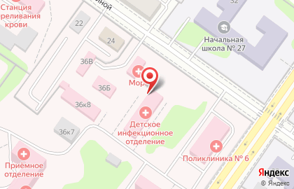 Клиническая больница №6 на улице Орджоникидзе на карте