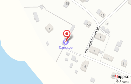 Туристическая база Санское на карте