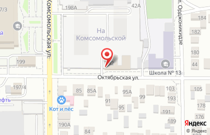 Торгово-производственная компания Цех Жестянщика на Октябрьской улице на карте
