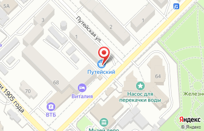 Продуктовый магазин Путейский на карте