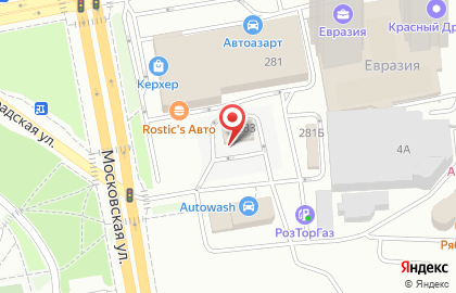 Автомойка Газпромнефть на Московской улице на карте