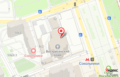 При Храме Воскресения Христова в Сокольниках на карте