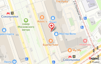 Суши-бар СушиСтор на метро Сокольники на карте