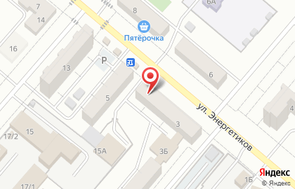 Продовольственный магазин Весна на улице Энергетиков на карте