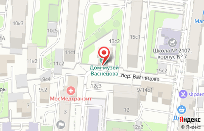 Третьяковская Государственная Галерея Дом-музей Васнецова В.м. на карте