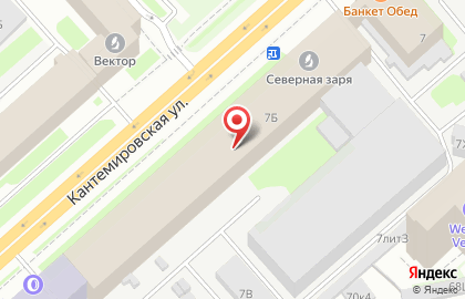 Банкетный зал Банкет Обед на Кантемировской улице на карте