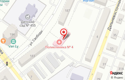 Городская поликлиника №4 в Кировском районе на карте