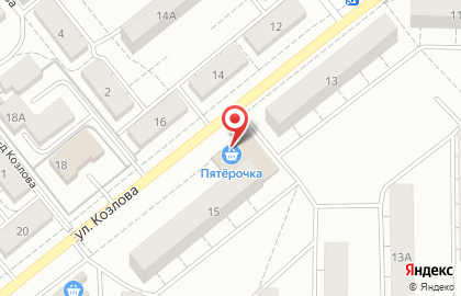 Универсам Пятёрочка на улице Козлова на карте