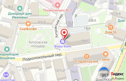 Банкомат Фора-Банк на метро Китай-город на карте