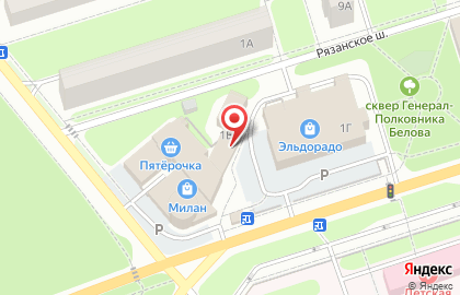 Магазин разливного пива Пивовар на Рязанском шоссе в Новомосковске на карте